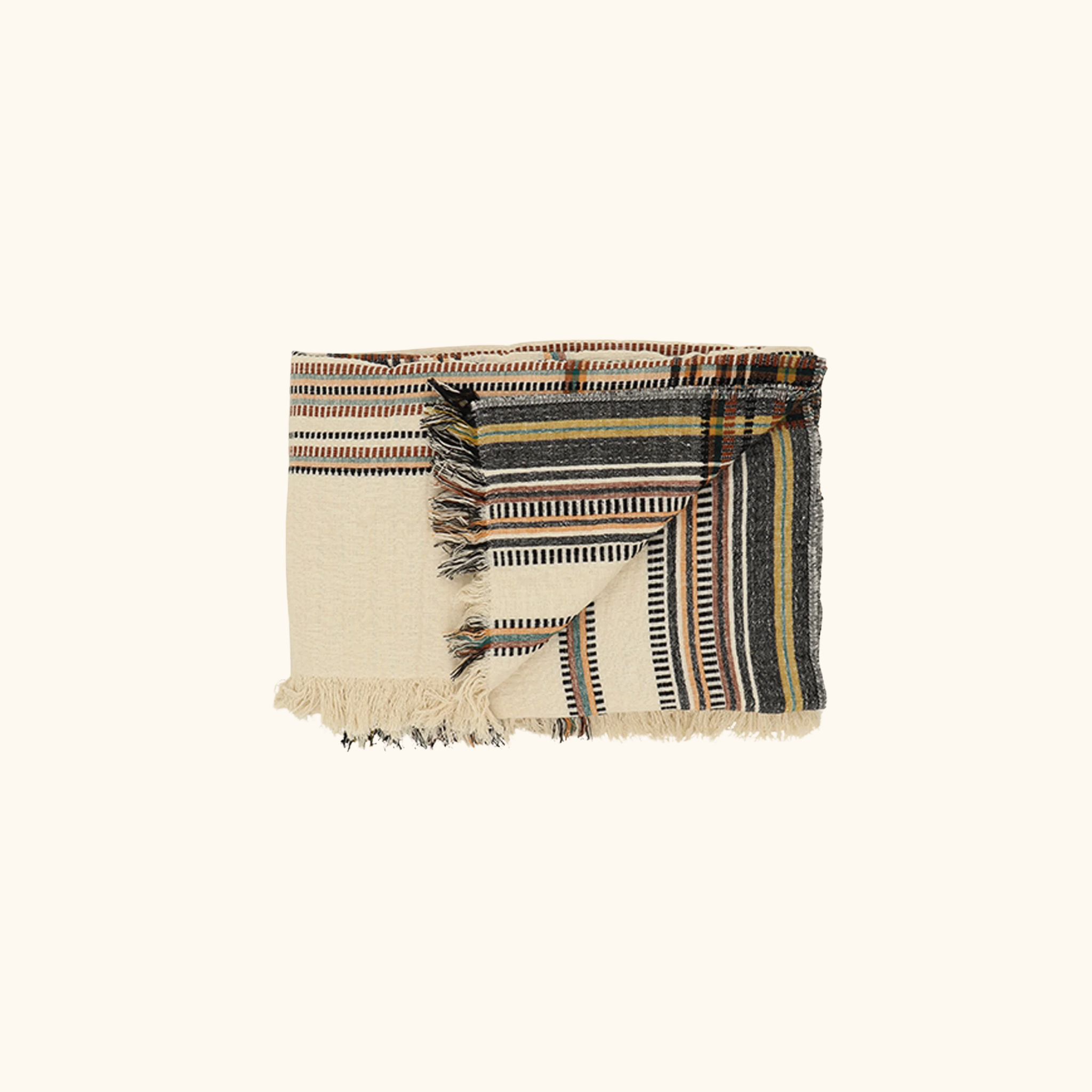 Plaid Banai - 140cm x 200cm - Lin brodé