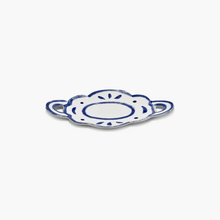 Plat de service ovale 03 – The Line-up – Bleu et blanc