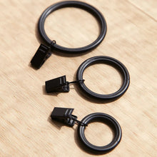 Set de 12 anneaux-pinces Ida – Acier noir