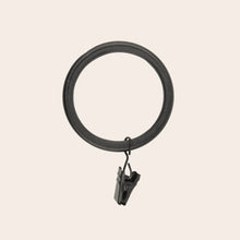 Set de 12 anneaux-pinces Ida – Acier noir
