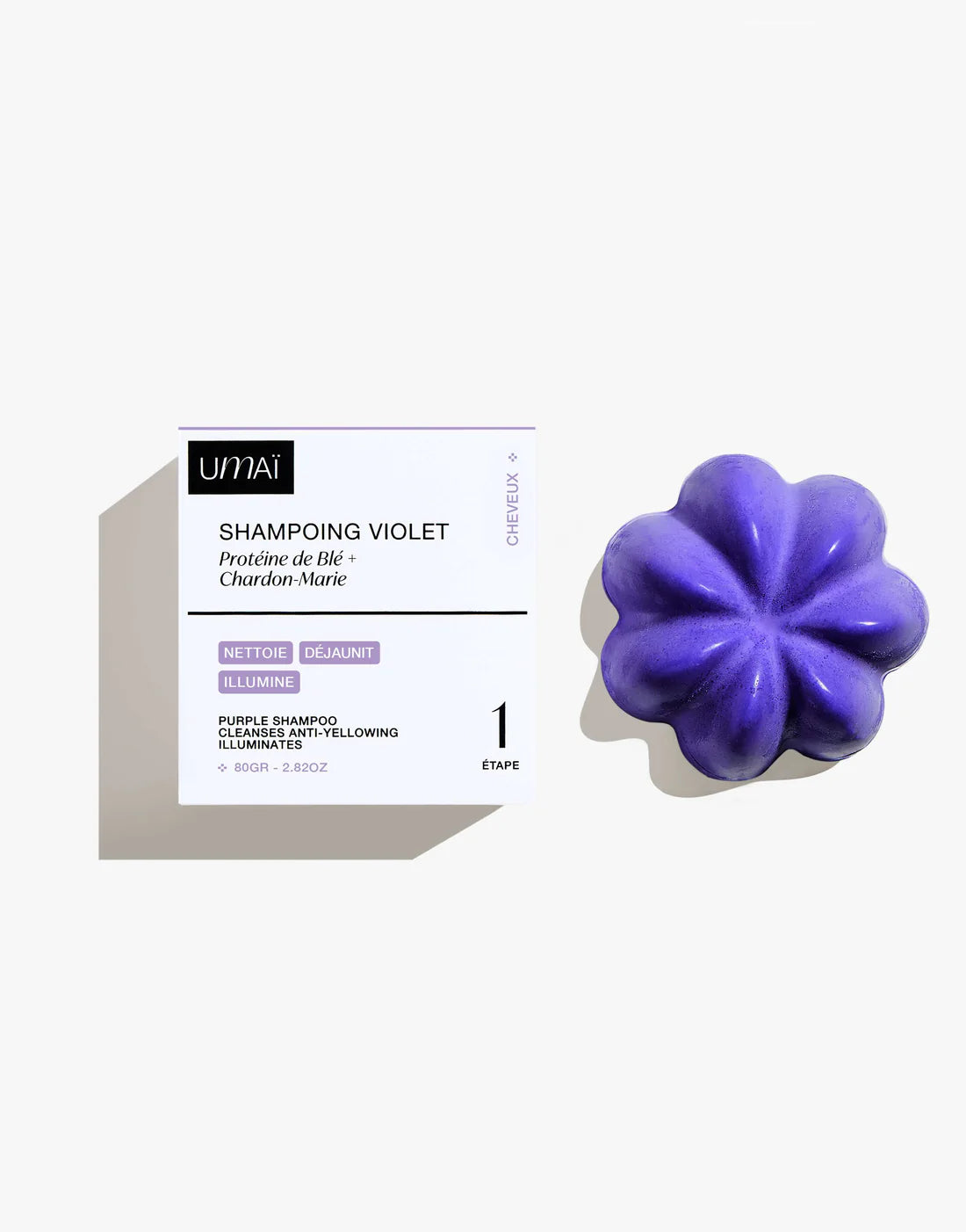 Shampoing solide violet