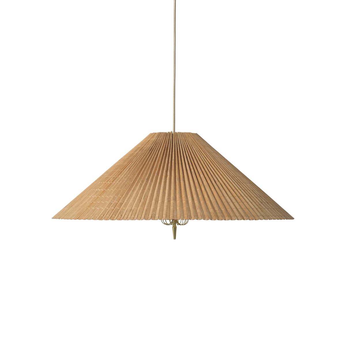 Suspension 1972 en bambou et laiton - Ø60cm