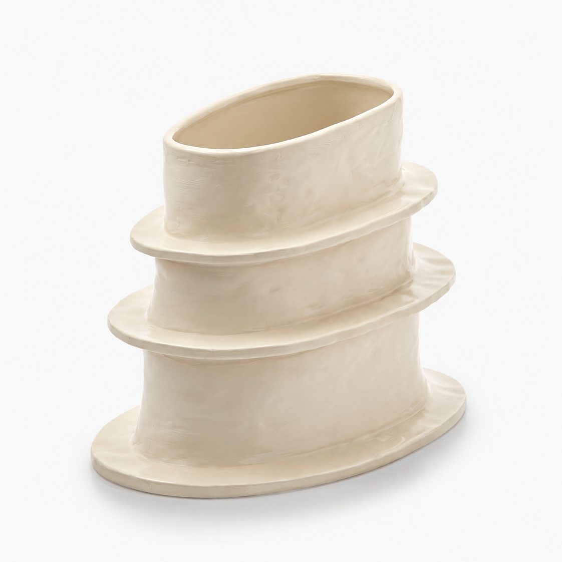 Vase ovale - collection Molly – Beige