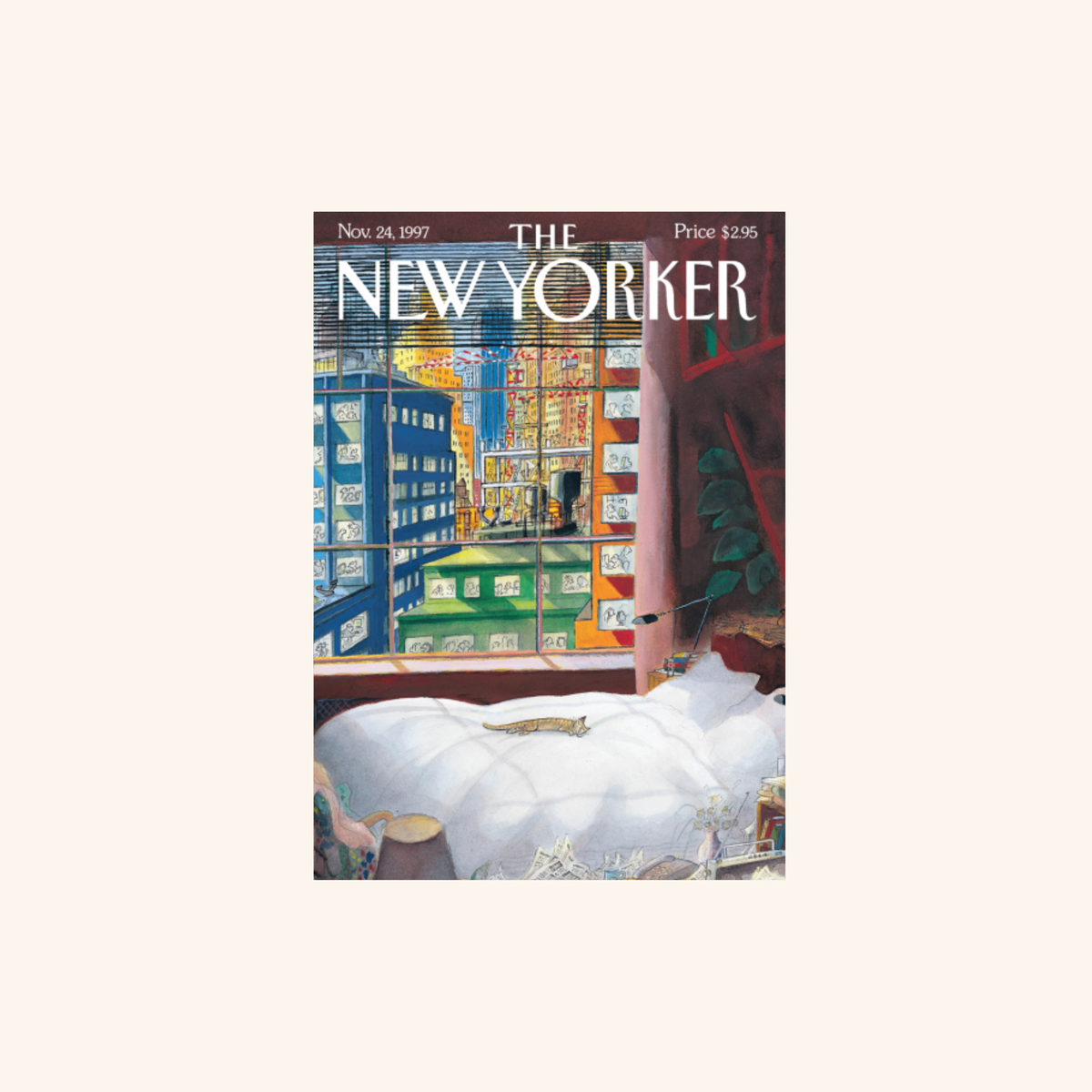 Affiche - Cat Sleeping by the Window - Sempé - The New Yorker