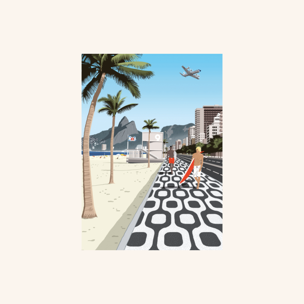 Affiche - Ipanema - Paulo Mariotti - 40 x 50cm