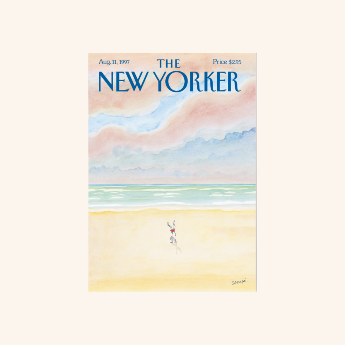 Affiche - Man Doing a Handstand N°134 - Sempé - The New Yorker