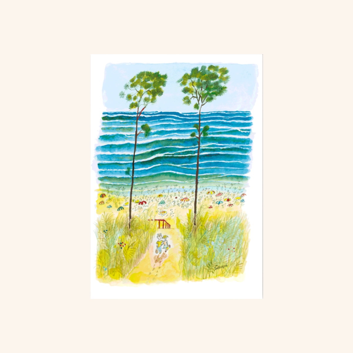 Affiche - Ocean Couple - Sempé