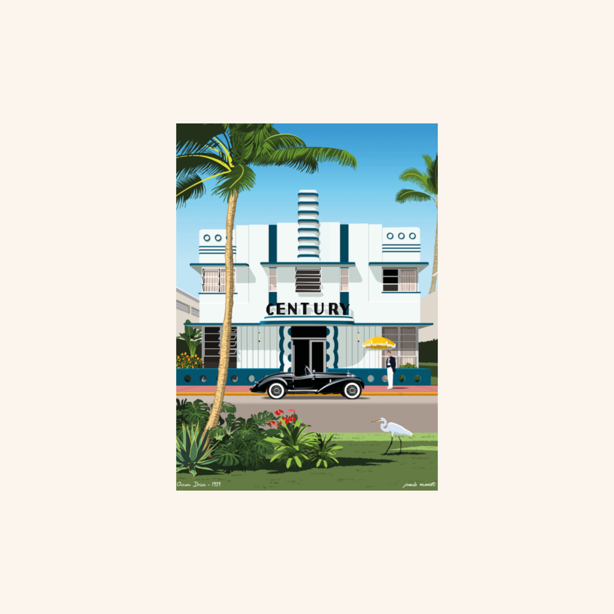 Affiche - Ocean Drive - Paulo Mariotti