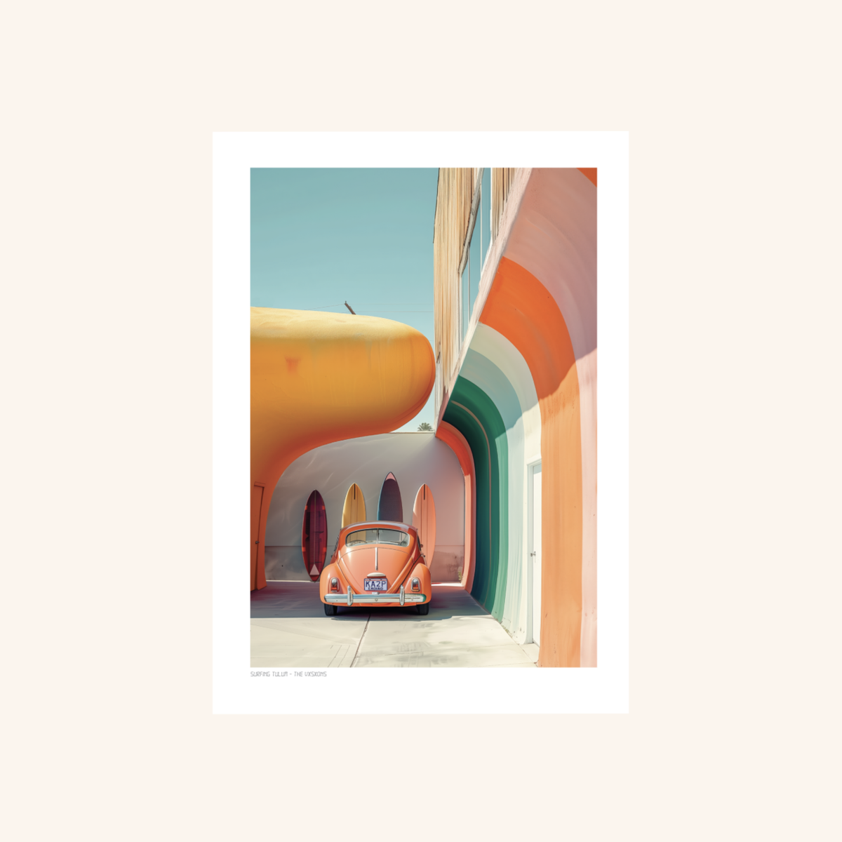 Affiche - Surfing Tulum - THE VISIONS THE VXSXONS