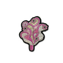 Broche Arbre de printemps brodée à la main