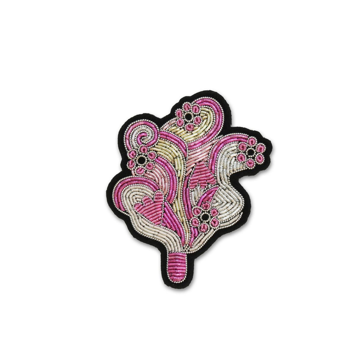 Broche Arbre de printemps brodée à la main