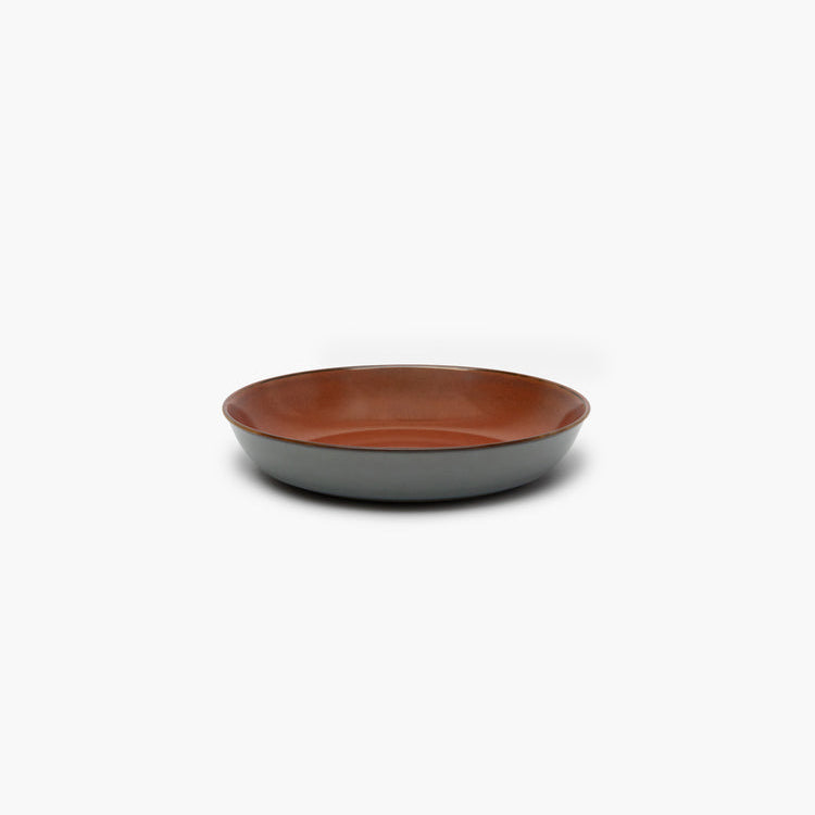 Assiette creuse - collection Terres de Rêves - S - Rust / Smoky Blue