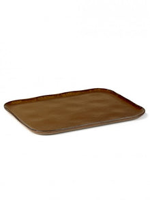 Assiette rectangulaire N°1 - collection La Nouvelle Table - XL - Ocre brun