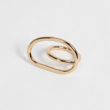 Bague - Galet plaqué or - T50