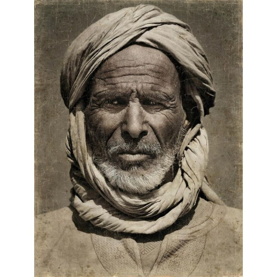 Cadre en papier froissé - Serge Anton - Berbère au Turban