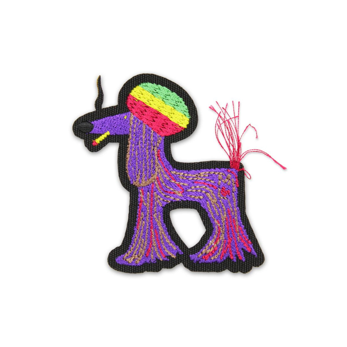 Écusson autocollant Chien rasta