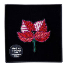 Broche Coquelicot brodée à la main