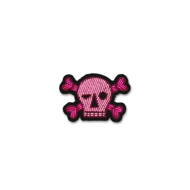 Broche brodée à la main - Corsaire rose