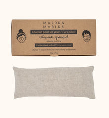 Coussin lesté pour les yeux beige