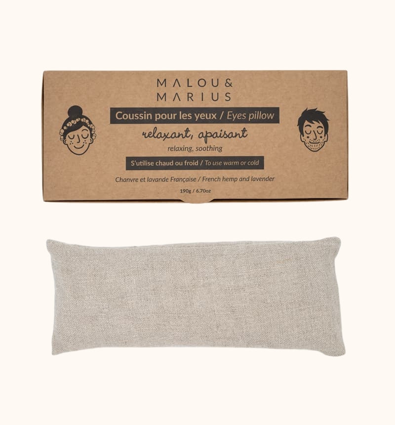 Coussin lesté pour les yeux beige