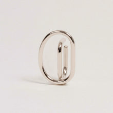 Boucle d'oreille droite - Galet argent