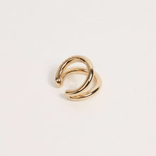 Boucle d'oreille droite - Echo mini plaqué or
