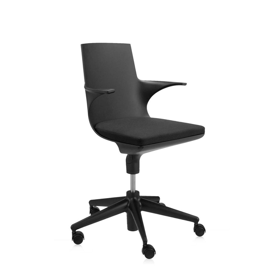 Fauteuil de bureau à roulettes Spoon Chair - Noir