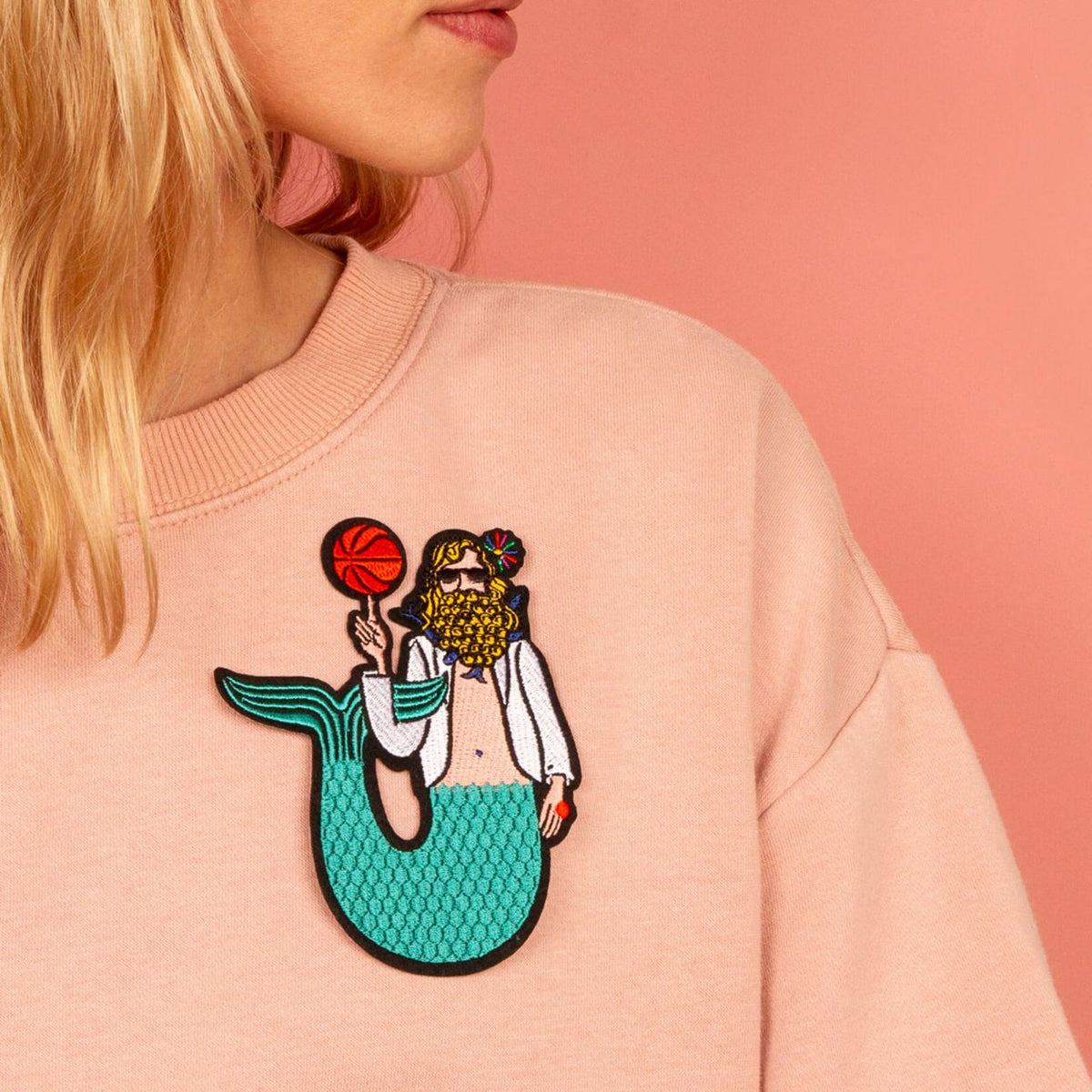 Écusson thermocollant Homme-Poisson