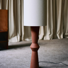 Lampadaire Marie-Ann - Rouge brun / Beige