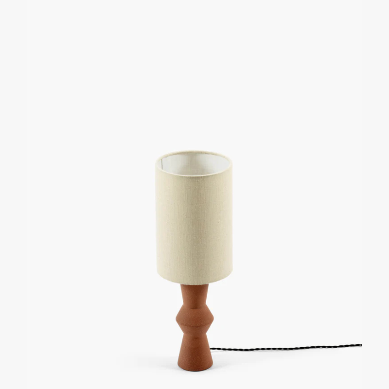 Lampe de table Marie-Ann - S - Rouge brun / Beige