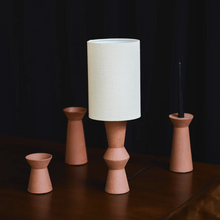 Lampe de table Marie-Ann - S - Rouge brun / Beige