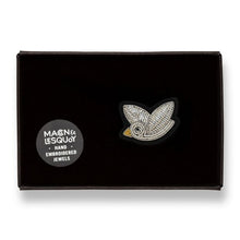 Broche brodée à la main - Piou Piou Argent