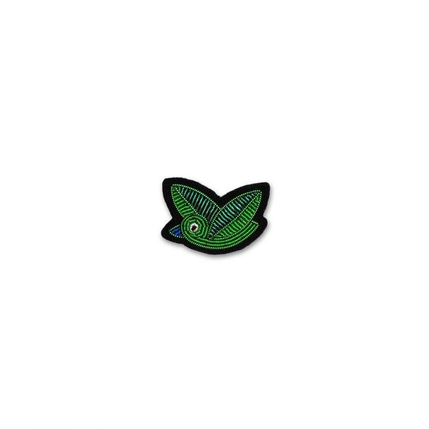 Broche brodée à la main - Piou Piou Vert