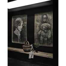 Affiche en papier froissé - Serge Anton - Enfant au Nounours