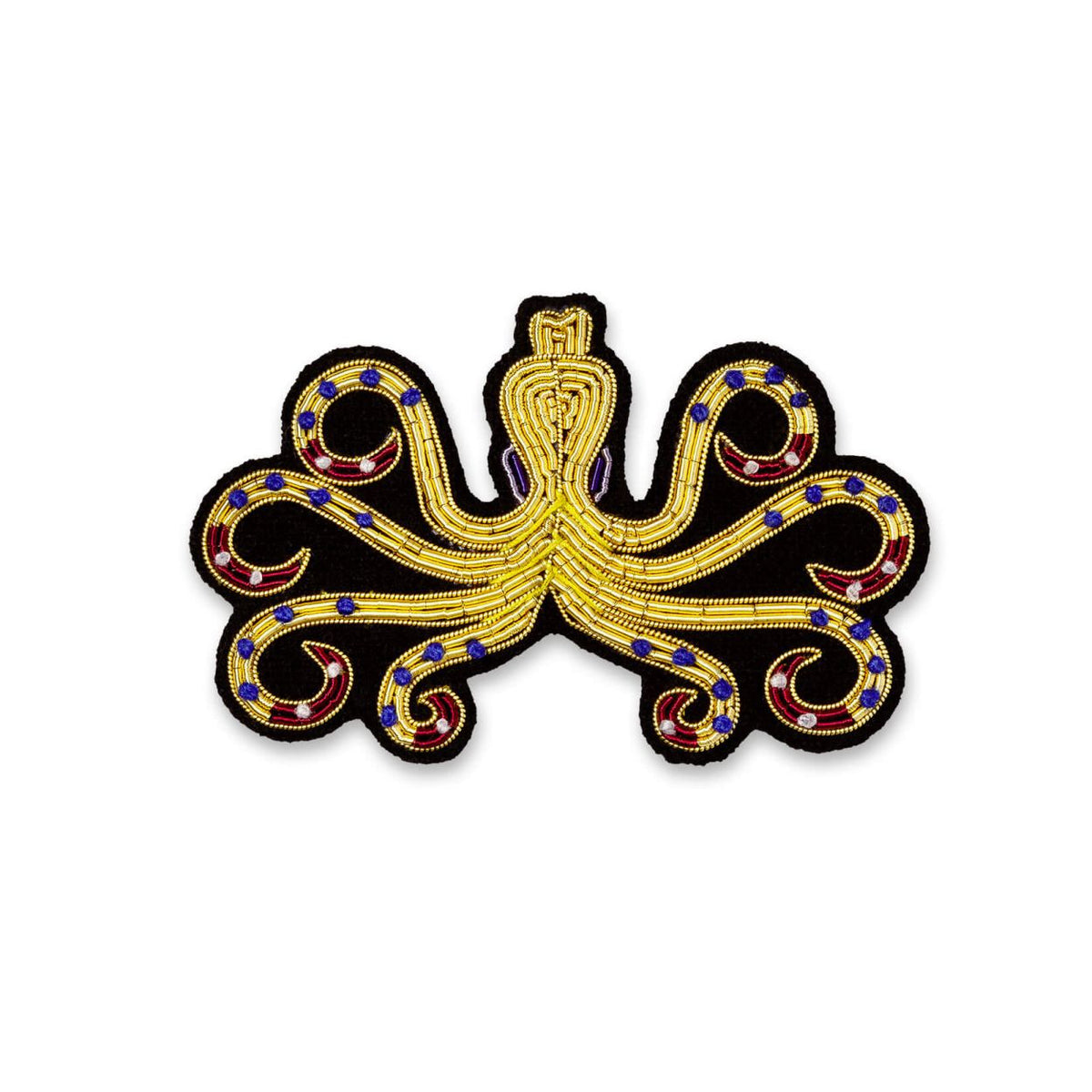 Broche Pieuvre brodée à la main