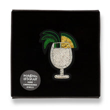 Broche Piña Colada brodée à la main