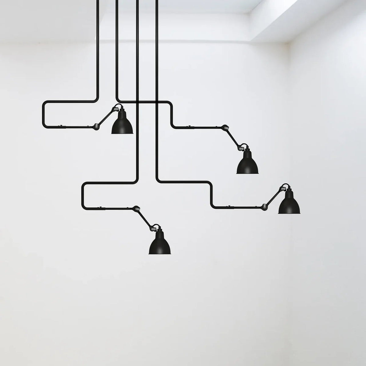 Plafonnier - Lampe GRAS N°312 L - Rond - Noir-Bleu