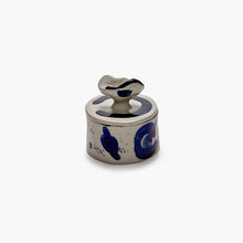 Pot avec couvercle 02 - collection Sophia - Beige / Bleu