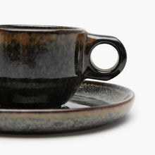 Tasse à expresso avec soucoupe - collection Surface - Indi Grey