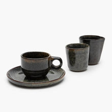Tasse à expresso avec soucoupe - collection Surface - Indi Grey