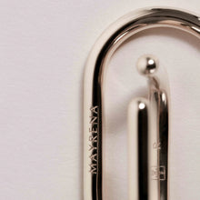 Boucle d'oreille droite - Galet argent