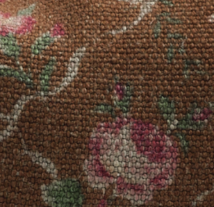 COUSSIN EN LIN VICE VERSA WABI SABI JARDIN SECRET - HAVANE - 2 DIMENSIONS